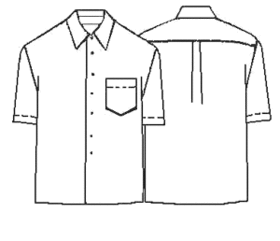Выкройка мужской рубашки с коротким рукавом