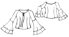 Выкройки больших размеров для полных: Выкройка женской блузки с красивыми расширенными рукавами