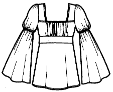Выкройки больших размеров для полных: выкройка женской блузки с рукавами раструб