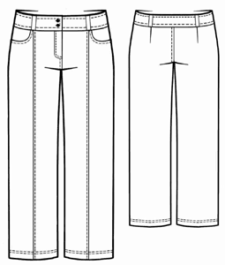 Выкройки больших размеров для полных: Выкройка брюк с рельефами и джинсовыми карманами