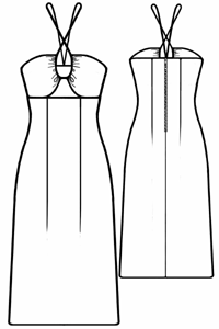 Выкройки больших размеров для полных: Выкройка платья с открытой спиной