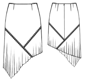 Выкройки больших размеров для полных: Выкройка юбки с асимметричным кроем