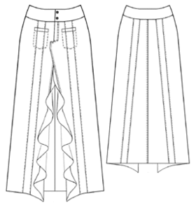 Выкройки больших размеров для полных: Выкройка длинной юбки с большим разрезом