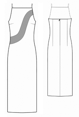 Выкройка длинного платья