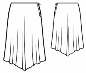 Выкройка юбки из шёлка