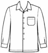 Выкройка рубашки для мальчика с длинными рукавами и накладным карманом