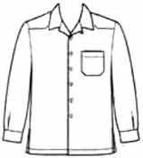 Выкройка рубашки для мальчика с длинными рукавами, кокеткой и накладным карманом
