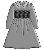 Выкройка платья с вышивкой и длинными рукавами