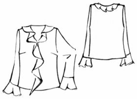 Выкройки больших размеров для полных: Выкройка нарядной блузки с оборкой