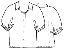 Выкройки больших размеров для полных: выкройка блузки с цельнокройным рукавом