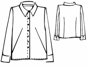Выкройки больших размеров для полных: Выкройка блузки с цельнокройной планкой