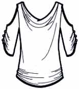 Выкройки больших размеров для полных: выкройка блузки с вырезами на рукавах