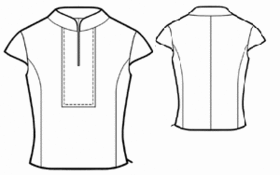 Выкройки больших размеров для полных: выкройка блузки в китайском стиле