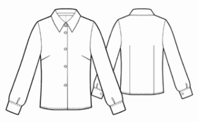 Выкройки больших размеров для полных: выкройка классической блузки