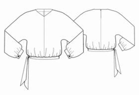 Выкройки больших размеров для полных: Выкройка блузки с рукавами летучая мышь