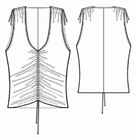 Выкройки больших размеров для полных: выкройка блузки из трикотажа