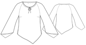 Выкройки больших размеров для полных: выкройка шёлковой блузки
