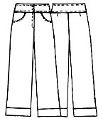 Выкройки больших размеров для полных: Выкройка джинсов с широким поясом
