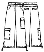 Выкройки больших размеров для полных: Выкройка брюк с накладными карманами, кокетками и шлицами