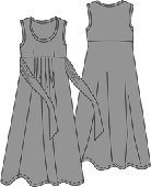 Выкройка платья с поясом