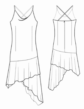 Выкройки больших размеров для полных: Выкройка коктейльного платья с асимметричным лифом
