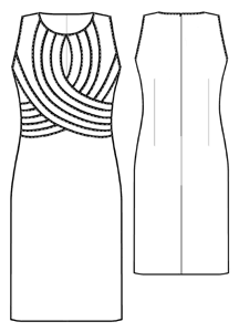 Выкройки больших размеров для полных: Выкройка платья футляр с оригинальным лифом