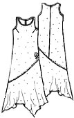 Выкройки больших размеров для полных: Выкройка летнего платья с отрезным асимметричным низом