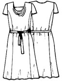 Выкройки больших размеров для полных: Выкройка платья с драпировкой горловины