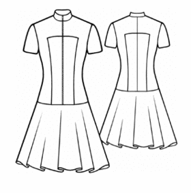 Выкройки больших размеров для полных: Выкройка платья с юбкой полусолнце