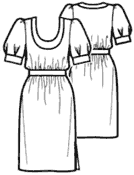 Выкройки больших размеров для полных: Выкройка платья с рукавами фонарик