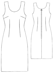 Выкройки больших размеров для полных: Выкройка платья футляр на бретелях