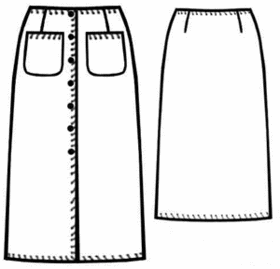 Выкройки больших размеров для полных: Выкройка прямой юбки с накладными карманами
