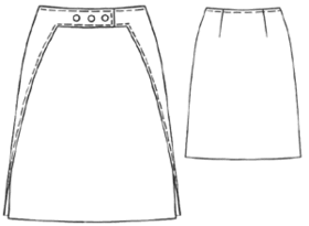 Выкройки больших размеров для полных: Выкройка юбки с оригинальным шитьём