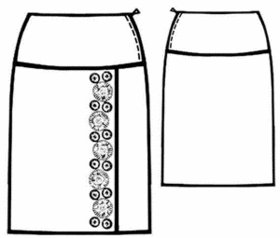 Выкройки больших размеров для полных: Выкройка юбки с разрезом и кокетками