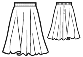 Выкройки больших размеров для полных: Выкройка шёлковой юбки