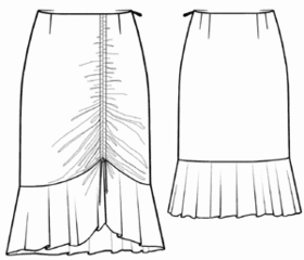Выкройки больших размеров для полных: Выкройка юбки с оборкой низа