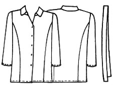 Выкройка классической блузки с поясом