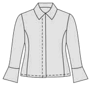 Выкройка блузки с потайной застёжкой