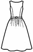 Выкройка платья в стиле 50-х годов без рукавов