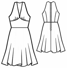 Выкройка платья в стиле 50-х годов
