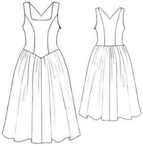 Выкройка платья в стиле 60-х годов