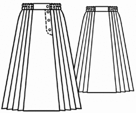 Выкройка длинной юбки с плиссировкой